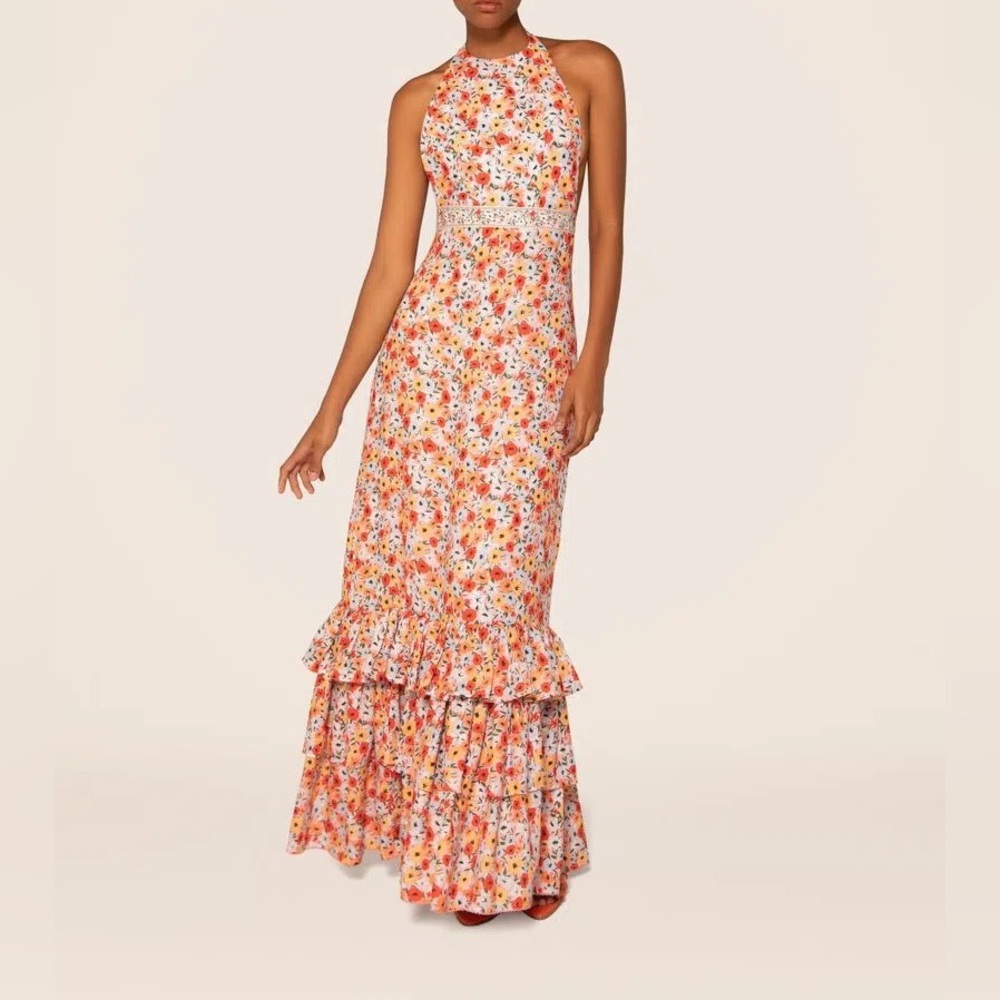 Agua by Agua Bendita MAGNOLIA LA FANIA ATARDECER MAXI DRESS, M, NWT